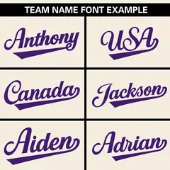Cream Purple Gradient Ribbed Authentic Baseball Jersey 3