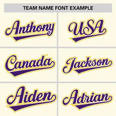 Cream Purple Half Stripe Authentic Baseball Jersey 3