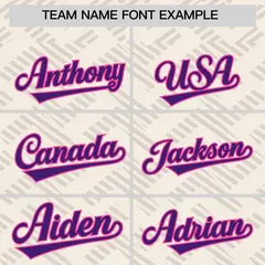 Cream Purple L Pattern Raglan Full-Snap Varsity Letterman Jacket 3
