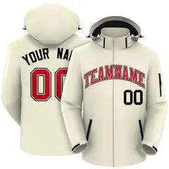 Cream Red-Black Classic Waterproof Jacket