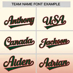Cream Red Gradient Full-Snap Varsity Letterman Jacket 3