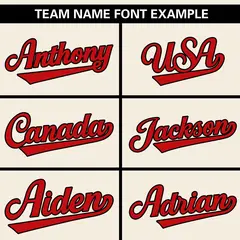 Cream Red Gradient Ribbed Authentic Baseball Jersey 3