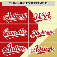 Cream Red-Old Gold Color Block Half Heart Baseball Jersey 3