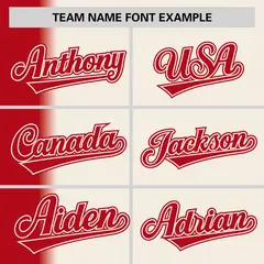 Cream Red Pinstripe Gradient Baseball Jersey 3
