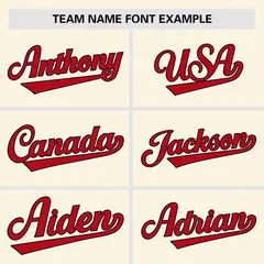 Cream Red Raglan Sleeve Authentic Baseball Jersey 3