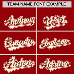 Cream Red Raglan Sleeves Varsity Full-Snap Letterman Jacket 4