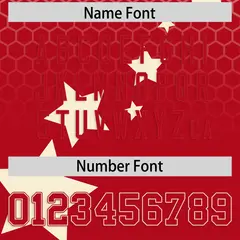 Cream Red Rising Stars Gradient Baseball Jersey 4