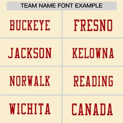 Cream Red Sequin Lettering Football Jersey 3