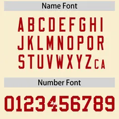 Cream Red Sequin Lettering Football Jersey 4