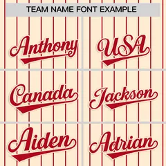Cream Red Stripe Raglan Sleeves Fashion Baseball Jersey 3