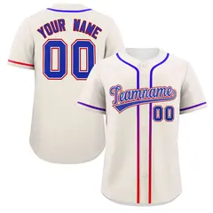 Cream Royal Gradient Ribbed Authentic Baseball Jersey 1