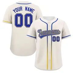Cream Royal Gradient Ribbed Authentic Baseball Jersey 1
