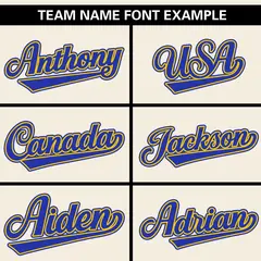 Cream Royal Gradient Ribbed Authentic Baseball Jersey 3