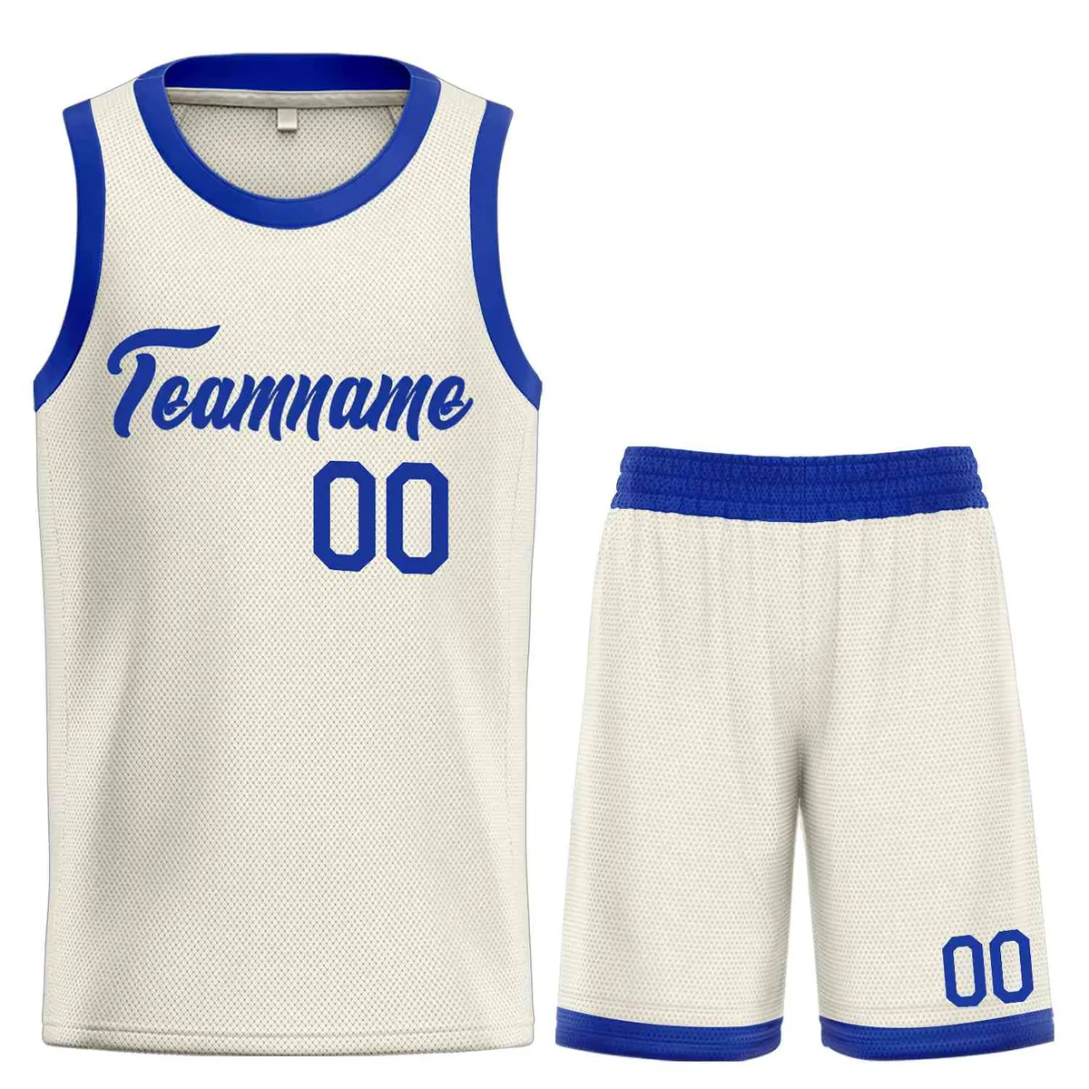 Cream Royal Heal Basketball Jersey Uniform Set