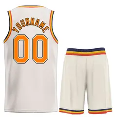 Cream Royal Heal Basketball Jersey Uniform Set 2