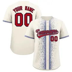 Cream Royal Phonetic Rhythm Authentic Baseball Jersey