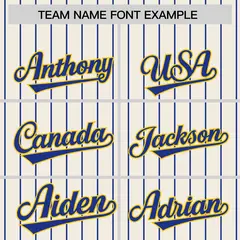 Cream Royal Pinstripe Raglan Varsity Letterman Jacket 3