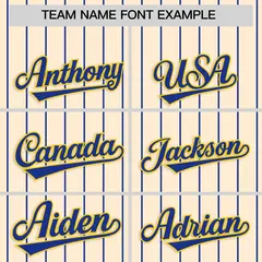 Cream Royal Stripe Raglan Sleeves Fashion Baseball Jersey 3