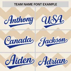 Cream Royal-White Ripple Design Authentic Baseball Jersey 4
