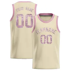 Cream Sequined Athletic Basketball Jersey 1