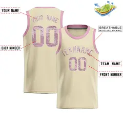 Cream Sequined Athletic Basketball Jersey 2