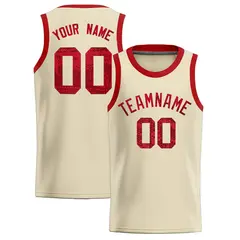 Cream Sequined Athletic Basketball Jersey 1