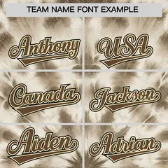 Cream Tie-Dye Graffiti Authentic Baseball Jersey 3