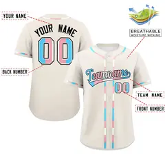 Cream Transgender Pride Month Classic Baseball Jersey 2