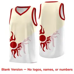 Cream White Radiant Sun Two Tone Athletic Basketball Jersey 2