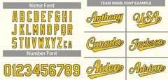 Cream Yellow-Black Authentic Classic Baseball Jersey 3