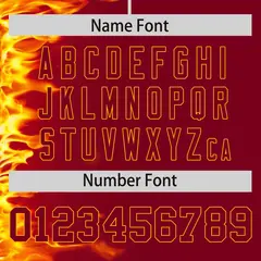 Crimson 3D Flame Design Authentic Baseball Jersey 4