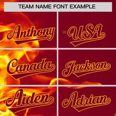 Crimson 3D Flame Full-Zip Varsity Letterman Bomber Jacket 3