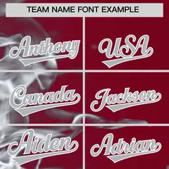 Crimson 3D Flame Full-Zip Varsity Letterman Bomber Jacket 3