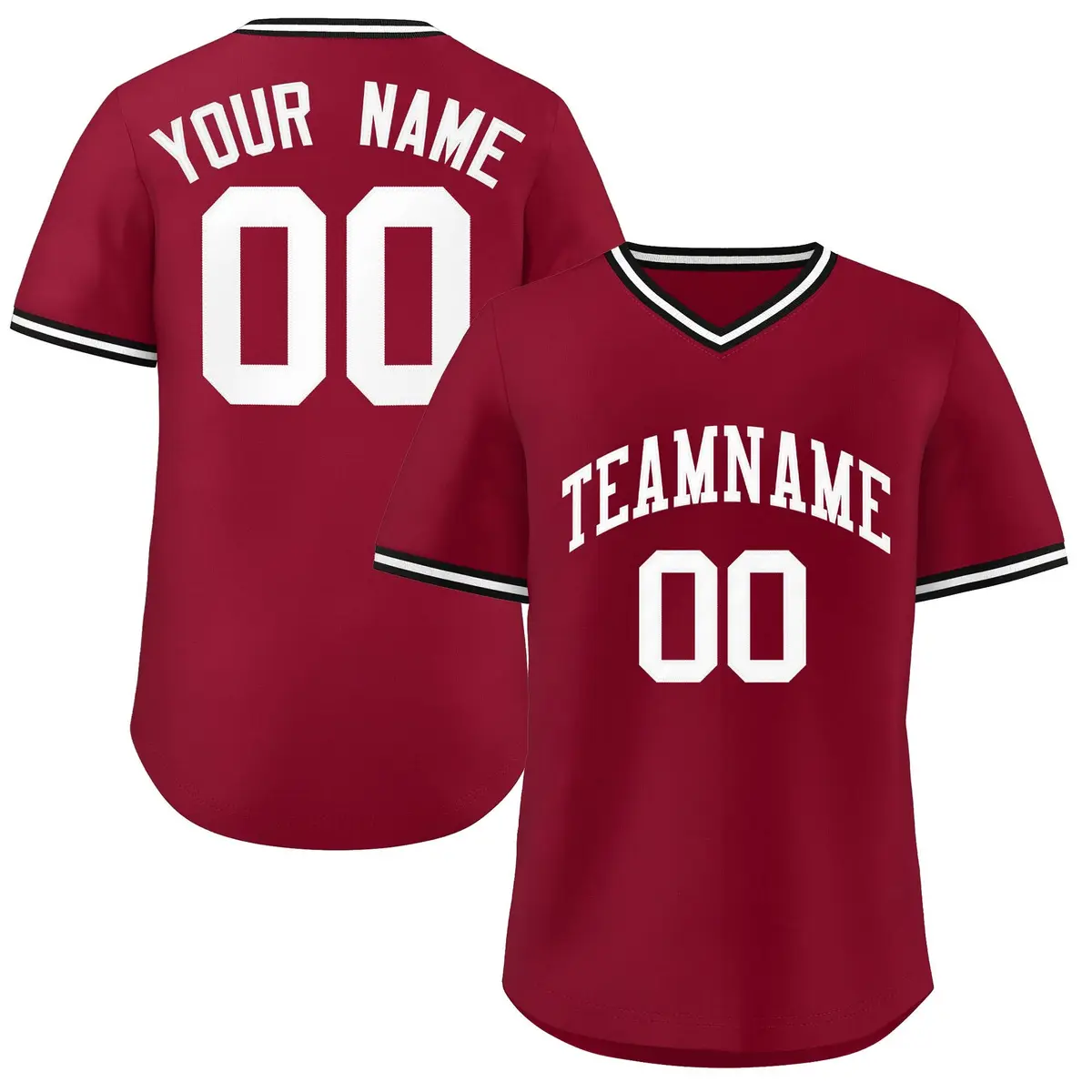 Crimson Authentic Classic Pullover Baseball Jersey