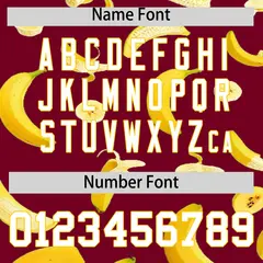 Crimson Banana Graffiti Pattern Fashion Baseball Jersey 3