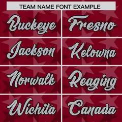 Crimson Black All Star Graffiti Pattern Football Jersey 3