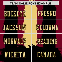 Crimson Black and Khaki Graffiti Flag Football Jersey 3