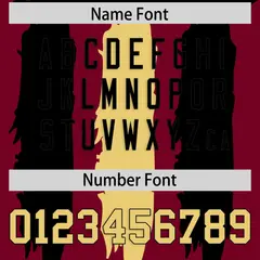 Crimson Black and Khaki Graffiti Flag Football Jersey 4