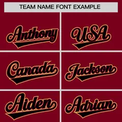 Crimson Black and Khaki Raglan Sleeves Baseball Jersey 3