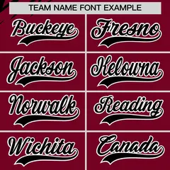 Crimson Black Burgundy Reversible Baseball Jersey Lightning Graffiti Pattern 6