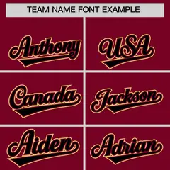Crimson Black Color Block Side Dotted Line Baseball Jersey 3