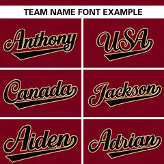 Crimson Black Flame Graffiti Authentic Baseball Jersey 3