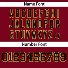 Crimson Black-Gold Color Block V-Neck Baseball Jersey 4