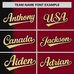 Crimson Black Gradient Pinstripe Baseball Jersey 3