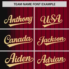 Crimson Black Gradient Pinstripe Varsity Full-Snap Letterman Jacket 3