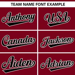 Crimson Black Gradient Ribbed Authentic Baseball Jersey 3