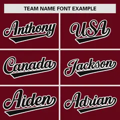 Crimson Black Gradient Side Authentic Baseball Jersey 3