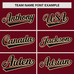 Crimson Black Gradient Side Authentic Baseball Jersey 3