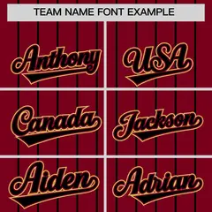 Crimson Black Gradient Stripe Sleeves Baseball Jersey 3
