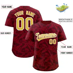 Crimson Black Graffiti Pattern Baseball Jersey 2